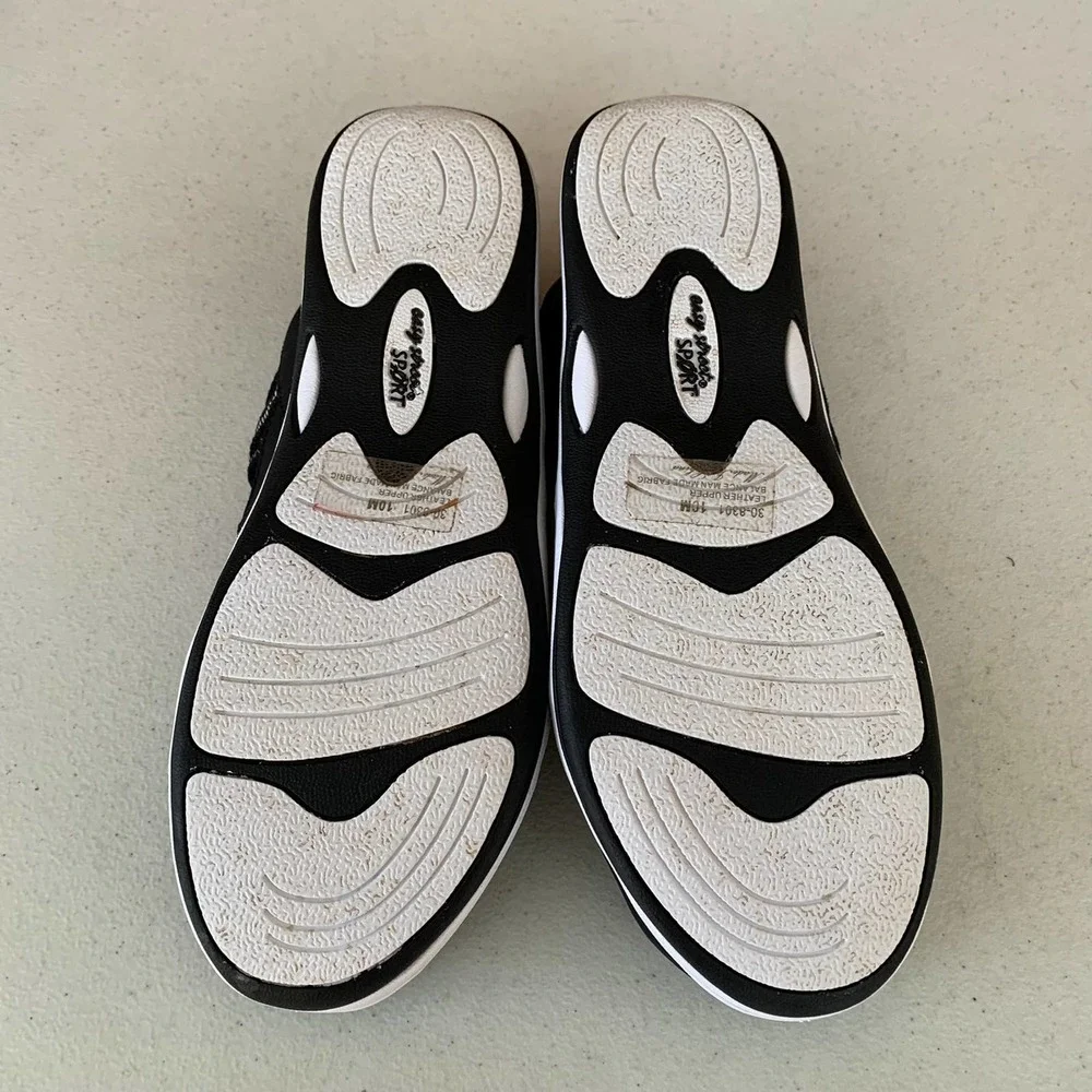 East Street Black Suede Closed Toe Cord Slip-on Sport Sandal Women's size US 10M - Picture 8 of 9